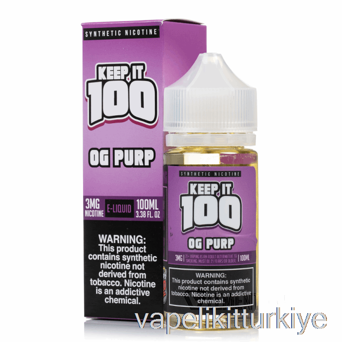 Vape Türkiye Og Purp - 100 - 100ml 0mg Tutun